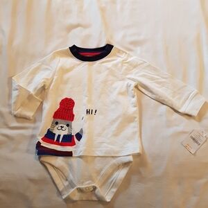 Gymboree boys 12-18 months bodysuit with shirt attached walrus design NWT 2017